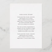 Valerie Traditionelle Hochzeit speichern das Datum Folieneinladung (Rückseite)