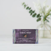 Valerie's Feather Wings Ohrringe Business Card Visitenkarte (Stehend Vorderseite)