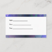 Valerie's Feather Wings Ohrringe Business Card Visitenkarte (Rückseite)