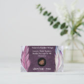 Valeries Feder Wings Visitenkarte (Stehend Vorderseite)