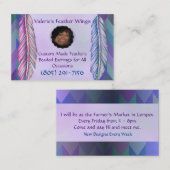 Valeries Feder Wings Visitenkarte (Vorne/Hinten)