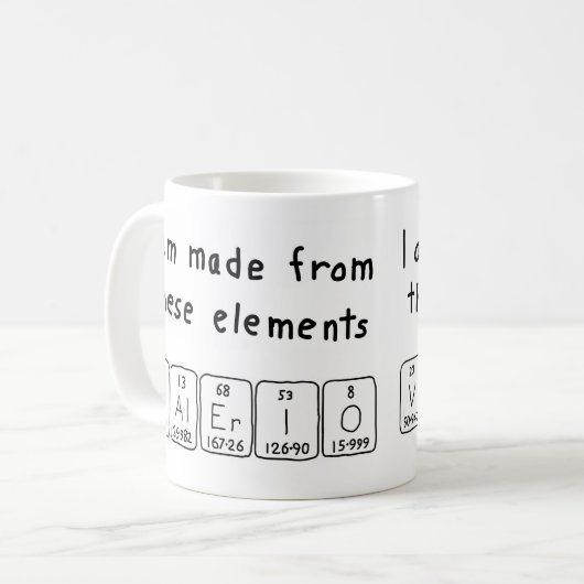 Valerio Periodenname Tasse (Vorderseite Links)