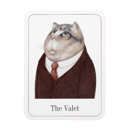 VALET CAT 3x4 Flexible Magnet + Text II (Vertikal)
