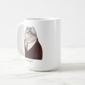 VALET CAT hohe weiße Tasse + Text (Vorderseite Links)