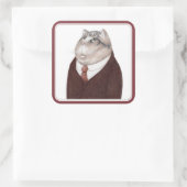 VALET CAT Large Square Stickers (Tasche)
