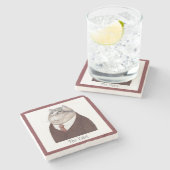 VALET CAT Marble Stone Untersetzer + Text (Seitenansicht)