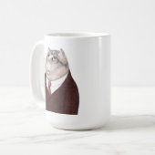 VALET CAT Tal Weiße Tasse (Vorderseite Links)