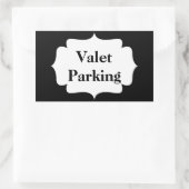 Valet Parking Rechteckiger Aufkleber (Tasche)