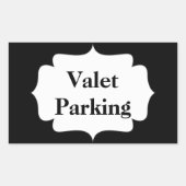 Valet Parking Rechteckiger Aufkleber (Vorderseite)