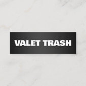 Valet Trash Mini Visitenkarte (Vorderseite)