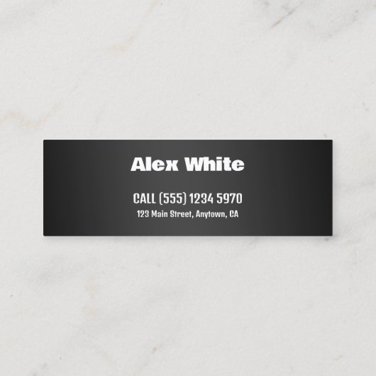 Valet Trash Mini Visitenkarte (Rückseite)