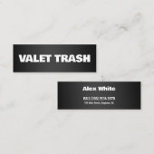 Valet Trash Mini Visitenkarte (Vorne/Hinten)
