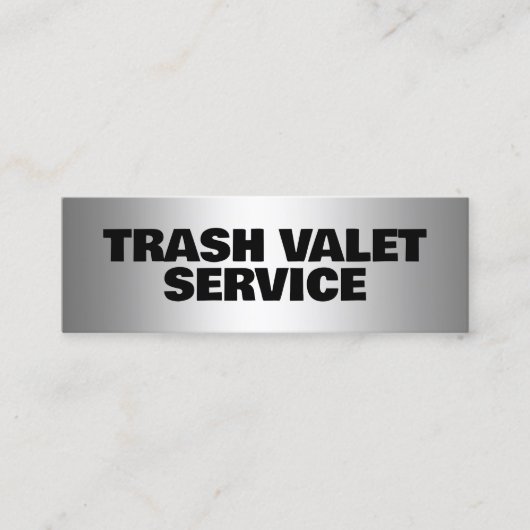 Valet Trash Mini Visitenkarte (Vorderseite)
