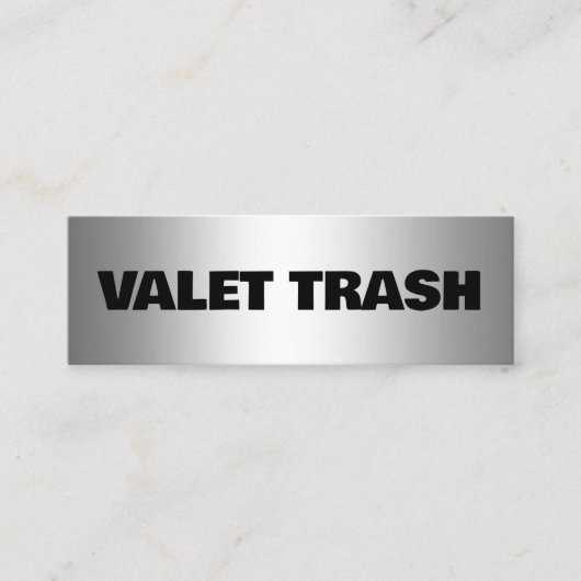 Valet Trash Mini Visitenkarte (Vorderseite)