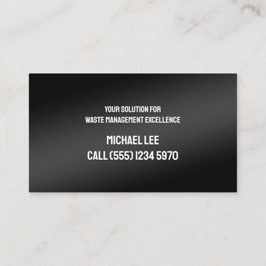 Valet Trash Visitenkarte (Rückseite)