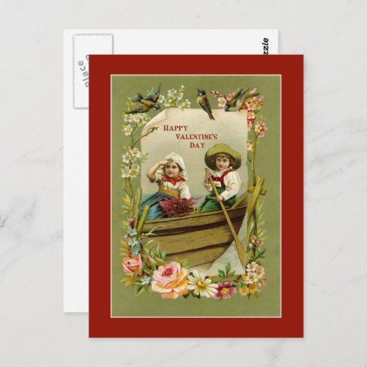 Valetine Boat Ride Postkarte (Vorne/Hinten)