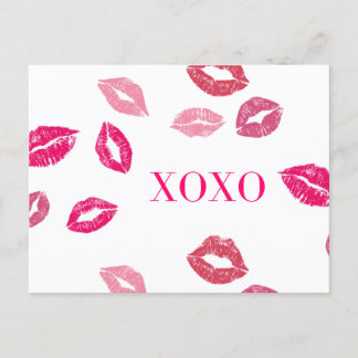 Valetines Day Card "XOXO" Postkarte