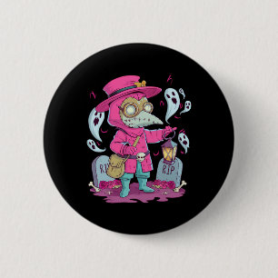Valgory Vintag Gothic Plague Doctor Graves Hallow Button