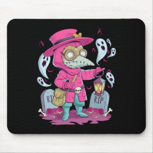 Valgory Vintag Gothic Plague Doctor Graves Hallow Mousepad