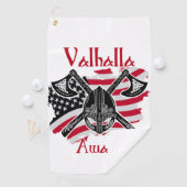 Valhalla Awaits - Amerikanische Flagge Golfhandtuch (Insitu)