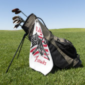 Valhalla Awaits - Amerikanische Flagge Golfhandtuch (Gras)