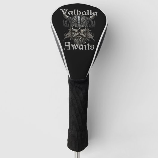 Valhalla Awaits - Skull Golf Headcover (Vorderseite)