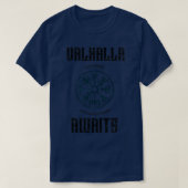 Valhalla erwartet Viking Design T-Shirt (Design vorne)