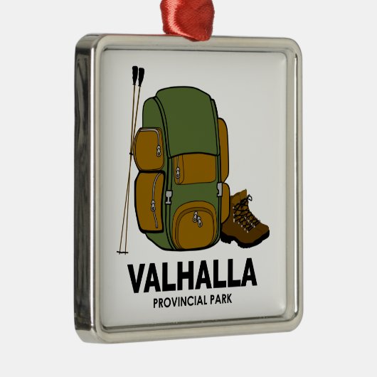 Valhalla Provincial Park Backpack Ornament Aus Metall (Rechts)