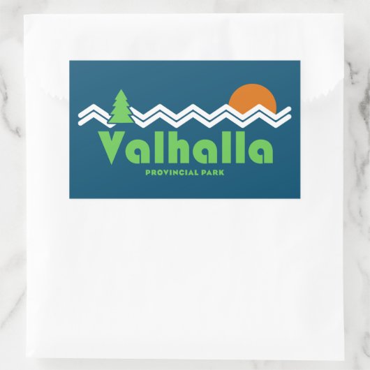 Valhalla Provincial Park Retro Rechteckiger Aufkleber (Tasche)