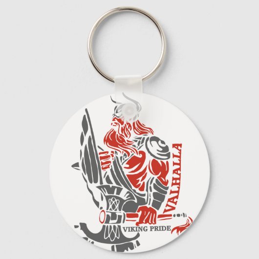 Valhalla - Viking Pride - Schild und Ax Design Schlüsselanhänger (Vorderseite)