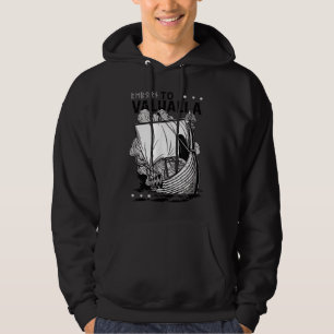 Valhalla Wikinger-Schiff-Kämpfer Hoodie