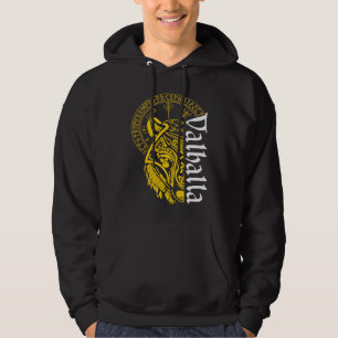 Valhalla-Wolfsmaske Odin Runen Nordischer Kompass Hoodie