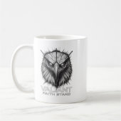 Valiant Faith Stand Eagle Christian Courage Streng Kaffeetasse (Links)