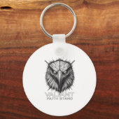 Valiant Faith Stand Eagle Christian Courage Streng Schlüsselanhänger (Vorderseite)