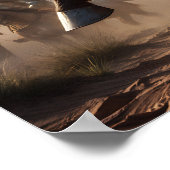 Valiant rot getönt Realistisch-mittelalterlicher R Poster (Ecke)