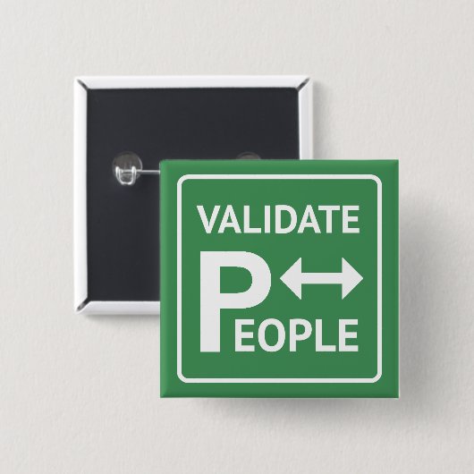 Validieren Sie Therapie des Leute ~ Button (Vorne & Hinten)