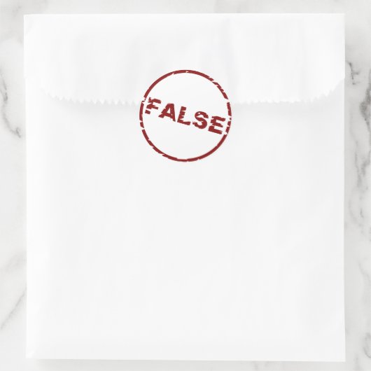 Validierungssymbol - FALSE - Aufkleber (Tasche)