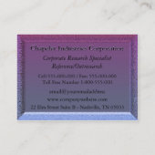 Valiensphire Andre elegantes berufliches Visitenkarte (Rückseite)