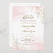 Valima Nikah Zeremonie Hochzeit Einladung Gold Pin (Vorne/Hinten)