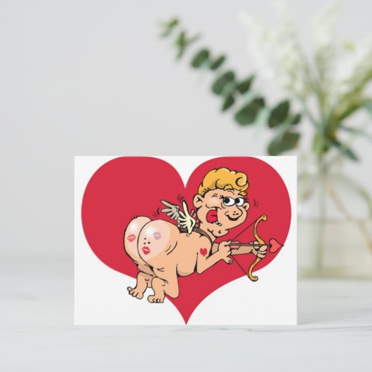 Valintine cupid postkarte (Stehend Vorderseite)