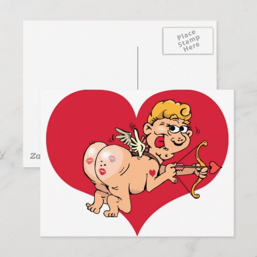 Valintine cupid postkarte (Vorne/Hinten)