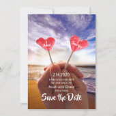 Valintine Twin Flame Speichern Sie die Daten Save The Date (Vorderseite)