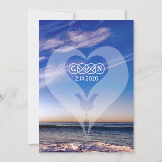 Valintine Twin Flame Speichern Sie die Daten Save The Date (Rückseite)