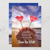 Valintine Twin Flame Speichern Sie die Daten Save The Date (Vorne/Hinten)