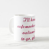 Valium Latte humorvolle Kaffee-Tasse Kaffeetasse (Vorderseite Links)
