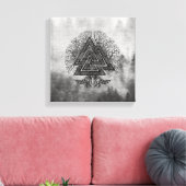 Valknut and Tree of Life Yggdrasil Leinwanddruck (Insitu (Wohnzimmer))
