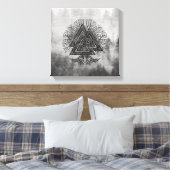 Valknut and Tree of Life Yggdrasil Leinwanddruck (Insitu (Schlafzimmer))