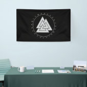 Valknut Circle Runes Banner (3'x5') (Messeveranstaltung)