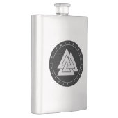 Valknut Circle Runes Flask Flachmann (Rechts)