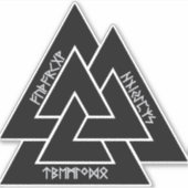 Valknut Etched Runes Sticker (Vinyl) (Vorderseite)